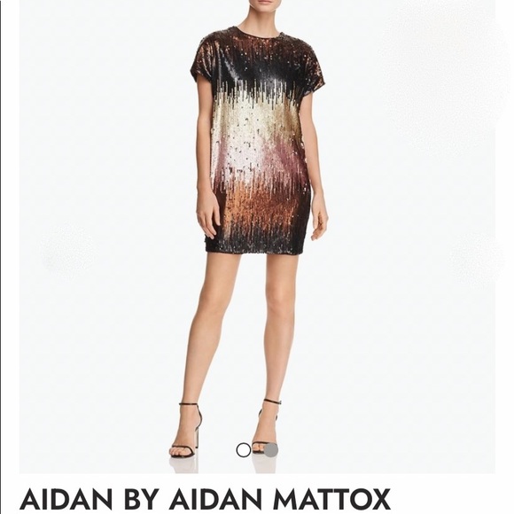 Aidan by Aidan Mattox black multi size 6 NWT - Picture 1 of 6